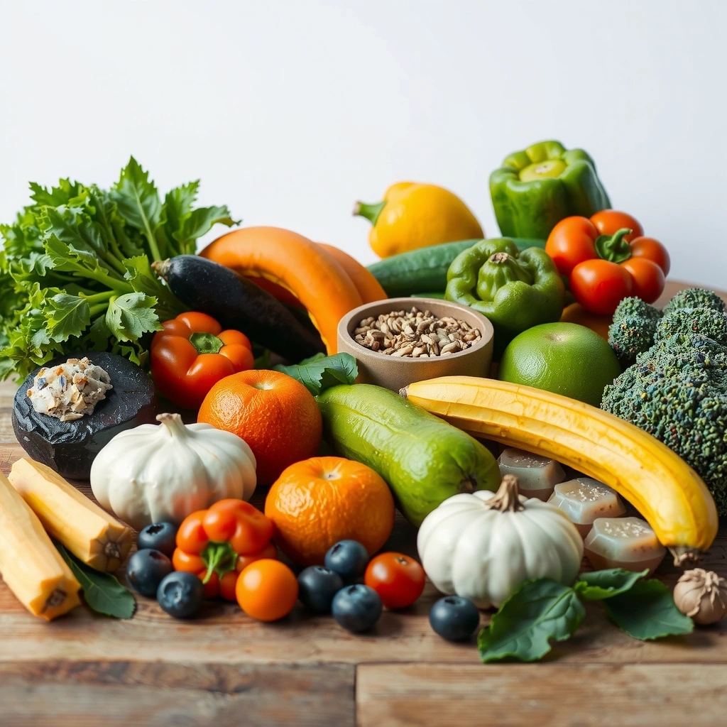 Hrană sănătoasă și echilibrată cu legume proaspete